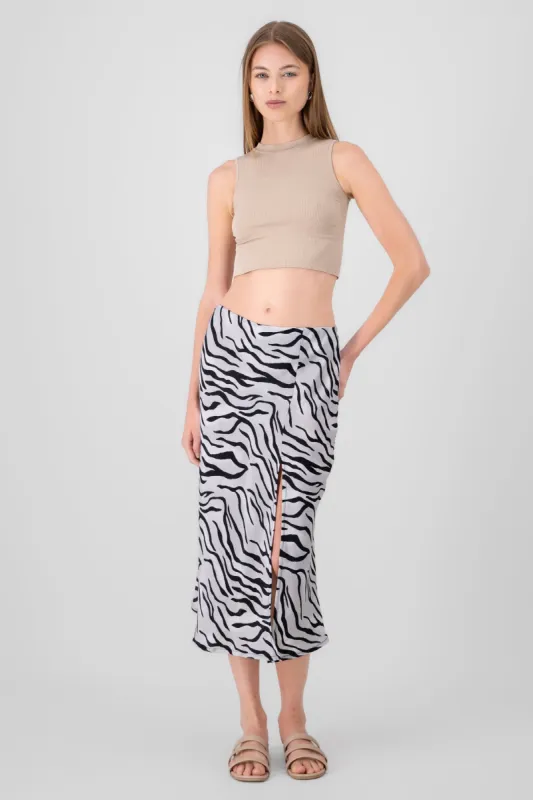 Falda midi estampado animal print sold by Shasa