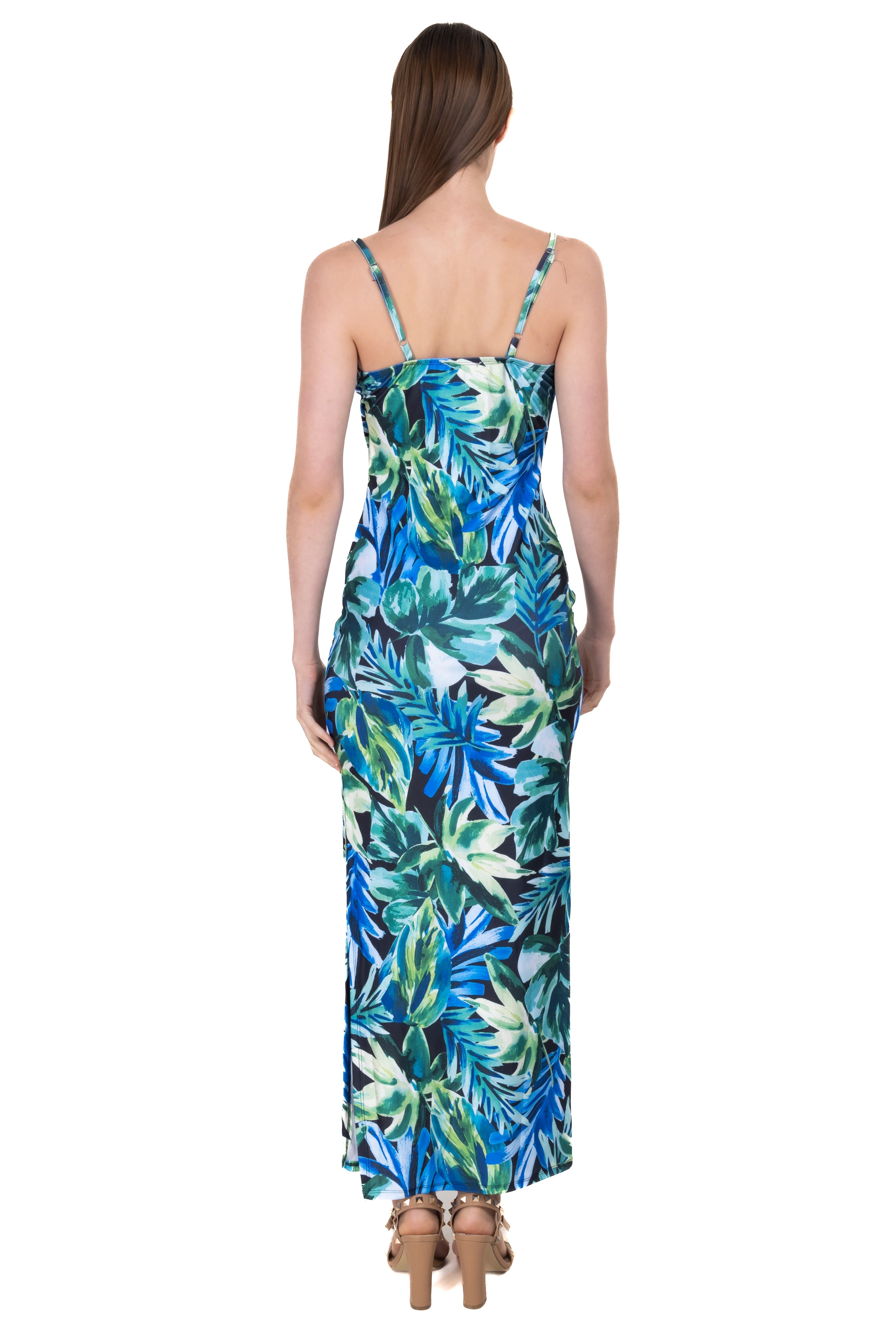 Vestido escote cascada estampado tropical sold by Shasa product image thumbnail 4