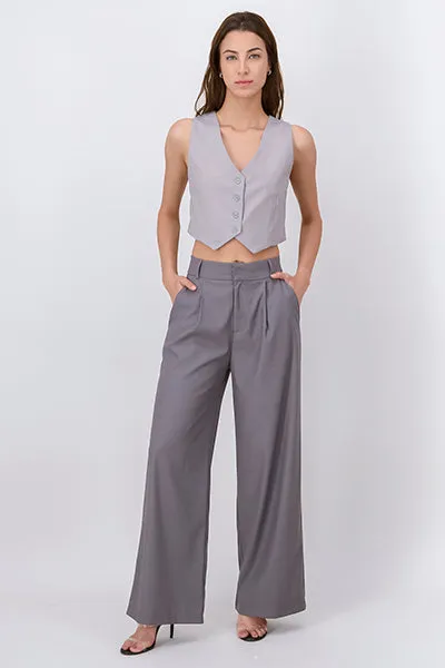 Pantalón sastre pierna amplia sold by Shasa