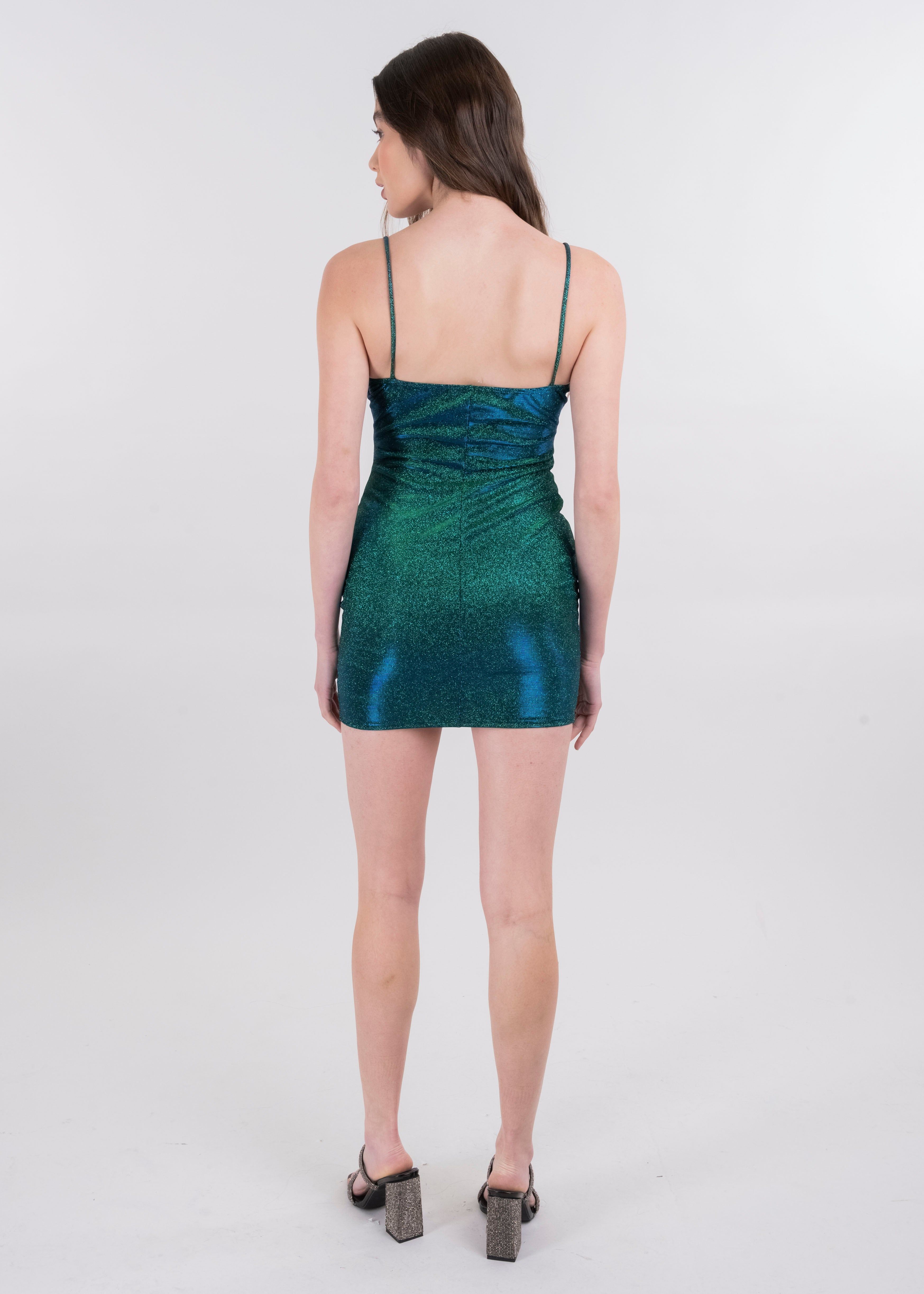 Vestido drapeado tornasol brillos sold by Shasa product image thumbnail 4