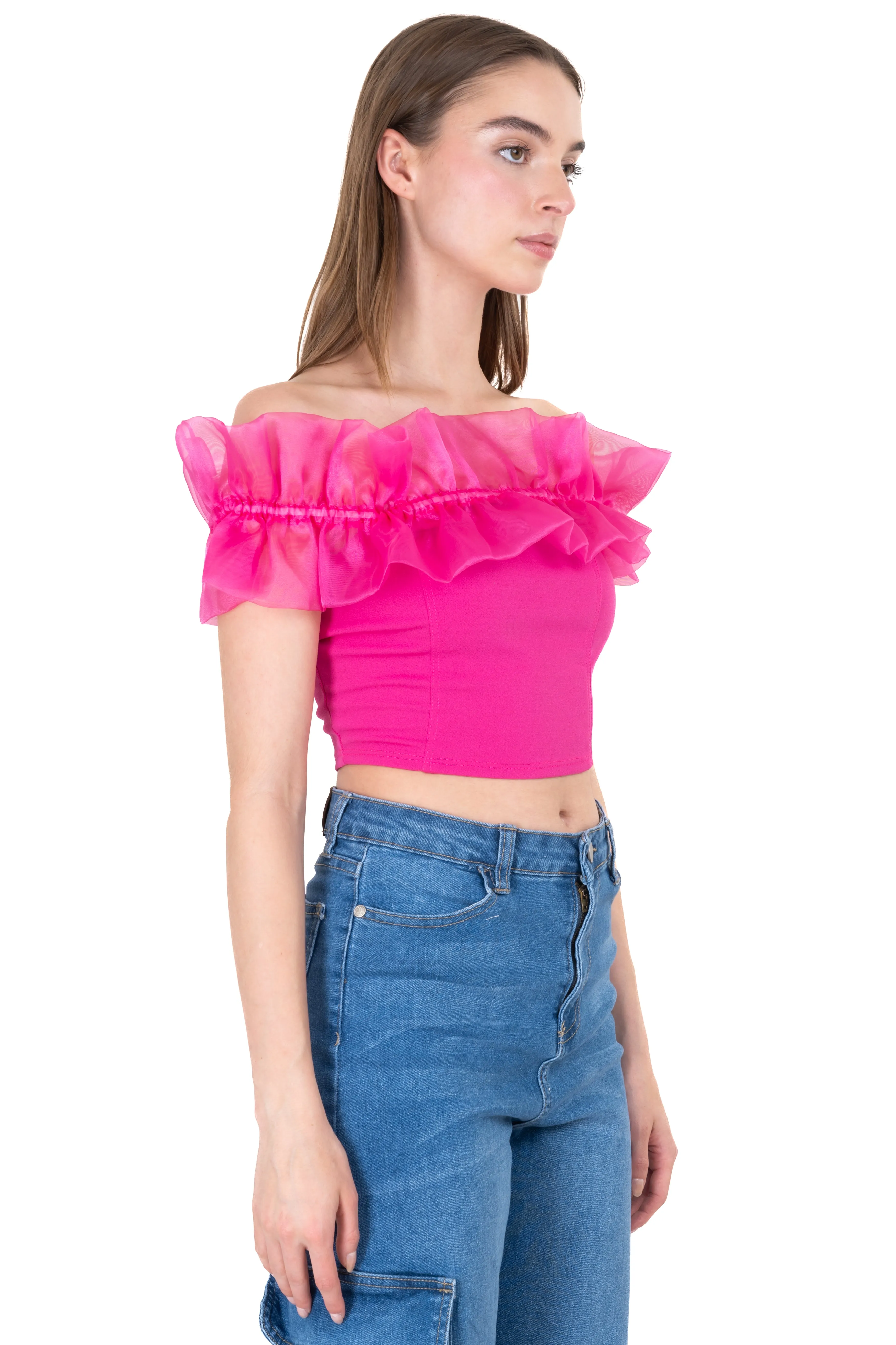 Top strapless organza escote sold by Shasa product image thumbnail 3