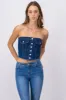 Top bustier denim strapless sold by Shasa