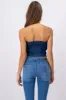 Top bustier denim strapless sold by Shasa