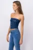 Top bustier denim strapless sold by Shasa
