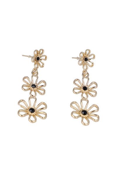 Aretes Triple Flor Silueta sold by Shasa