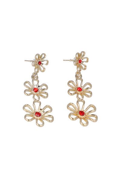 Aretes Triple Flor Silueta sold by Shasa product image thumbnail 3