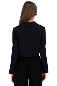 Saco crop cuello solapa liso sold by Shasa