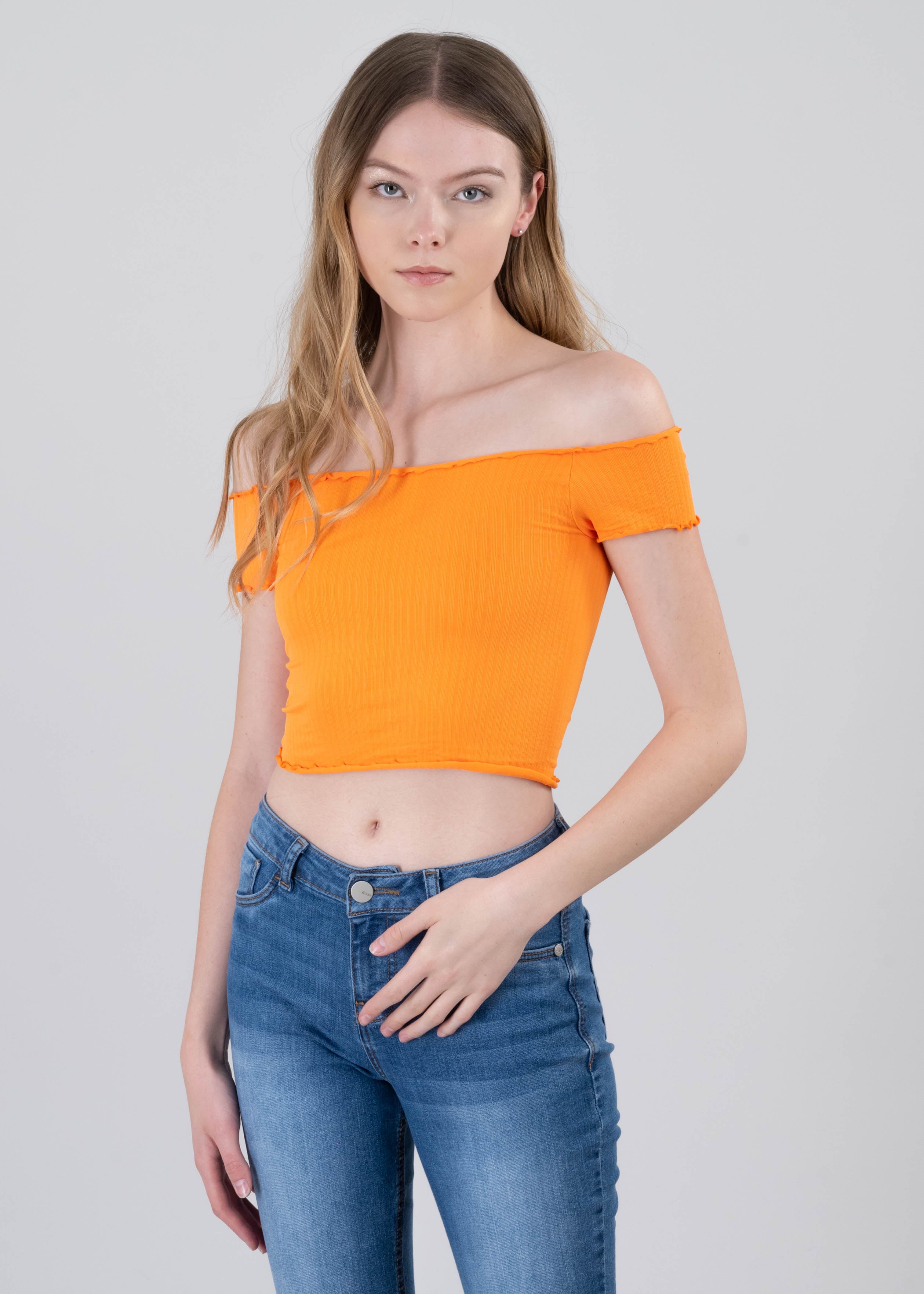 Top acanalado hombros descubiertos sold by Shasa product image thumbnail 2