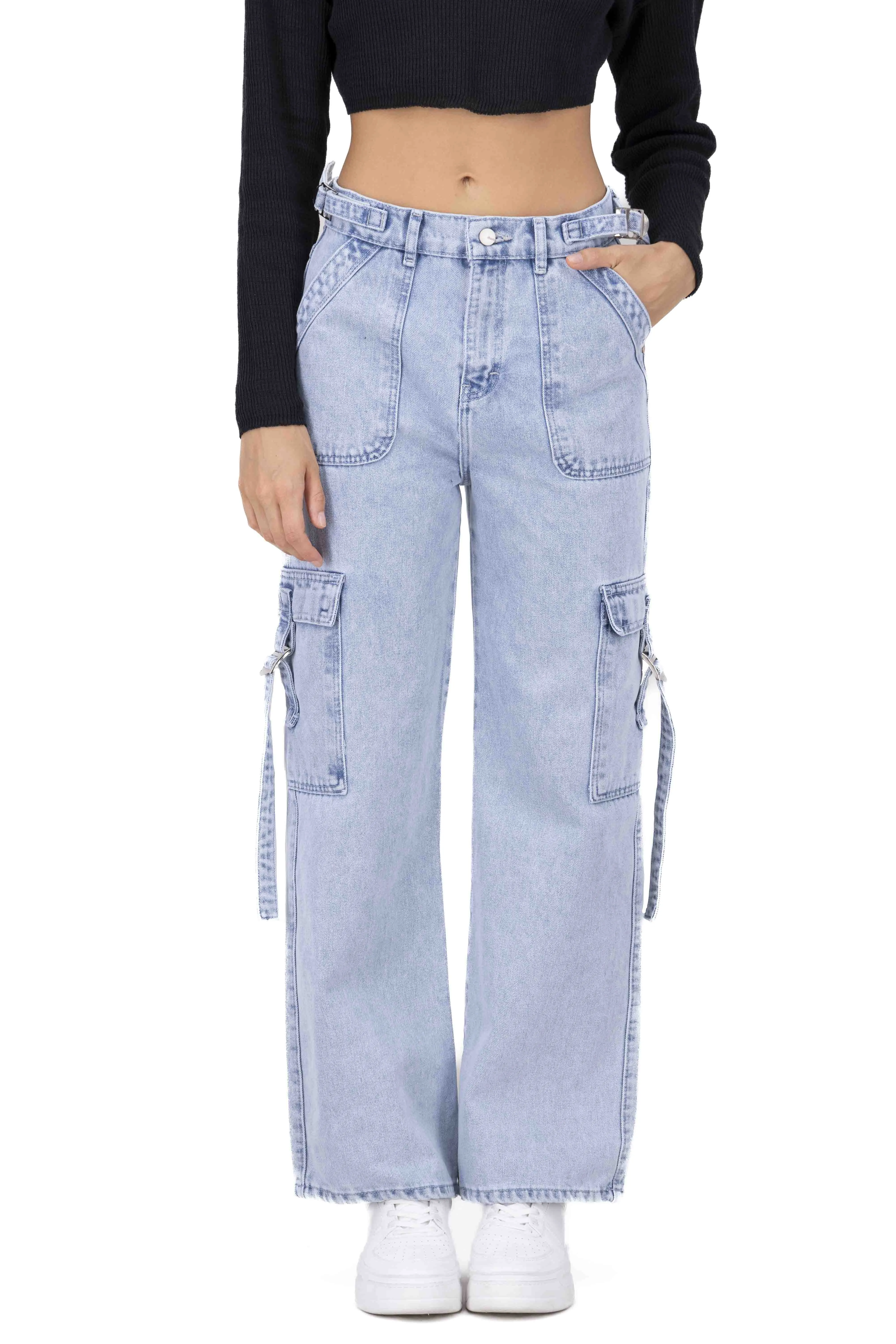 Jeans cargo 2 bolsas tiras sold by Shasa product image thumbnail 2