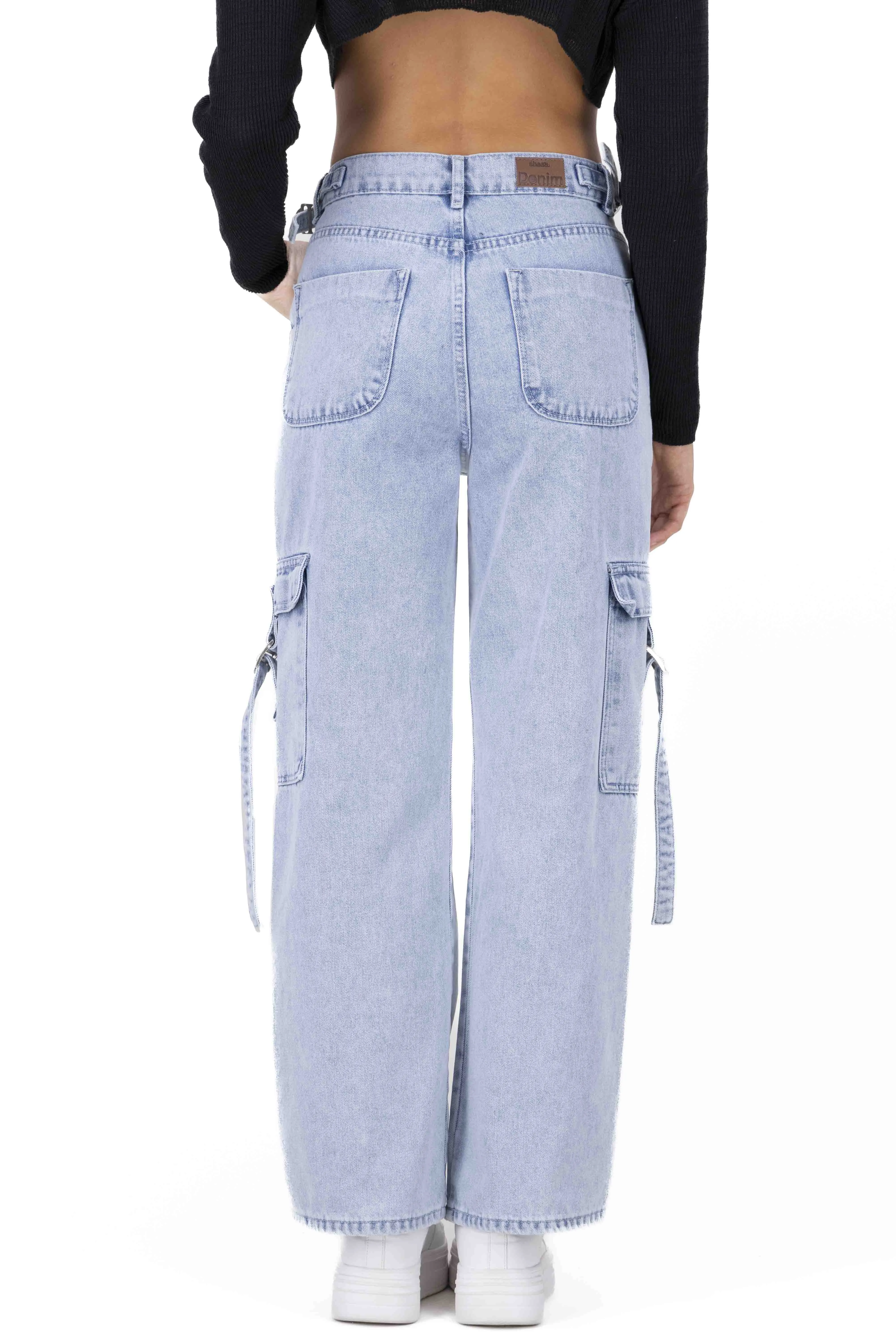 Jeans cargo 2 bolsas tiras sold by Shasa product image thumbnail 4