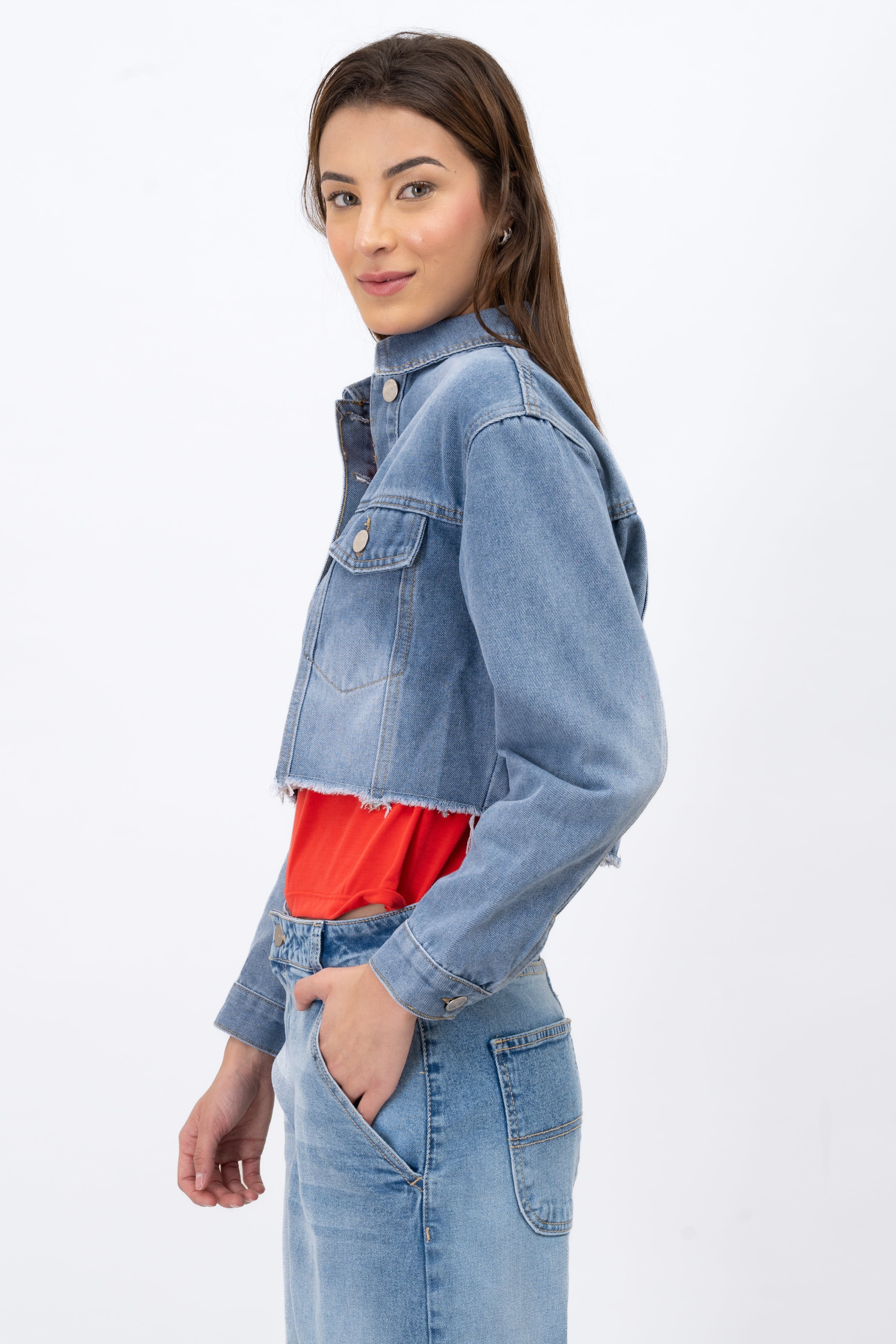 Chamarra Denim Crop sold by Shasa product image thumbnail 3