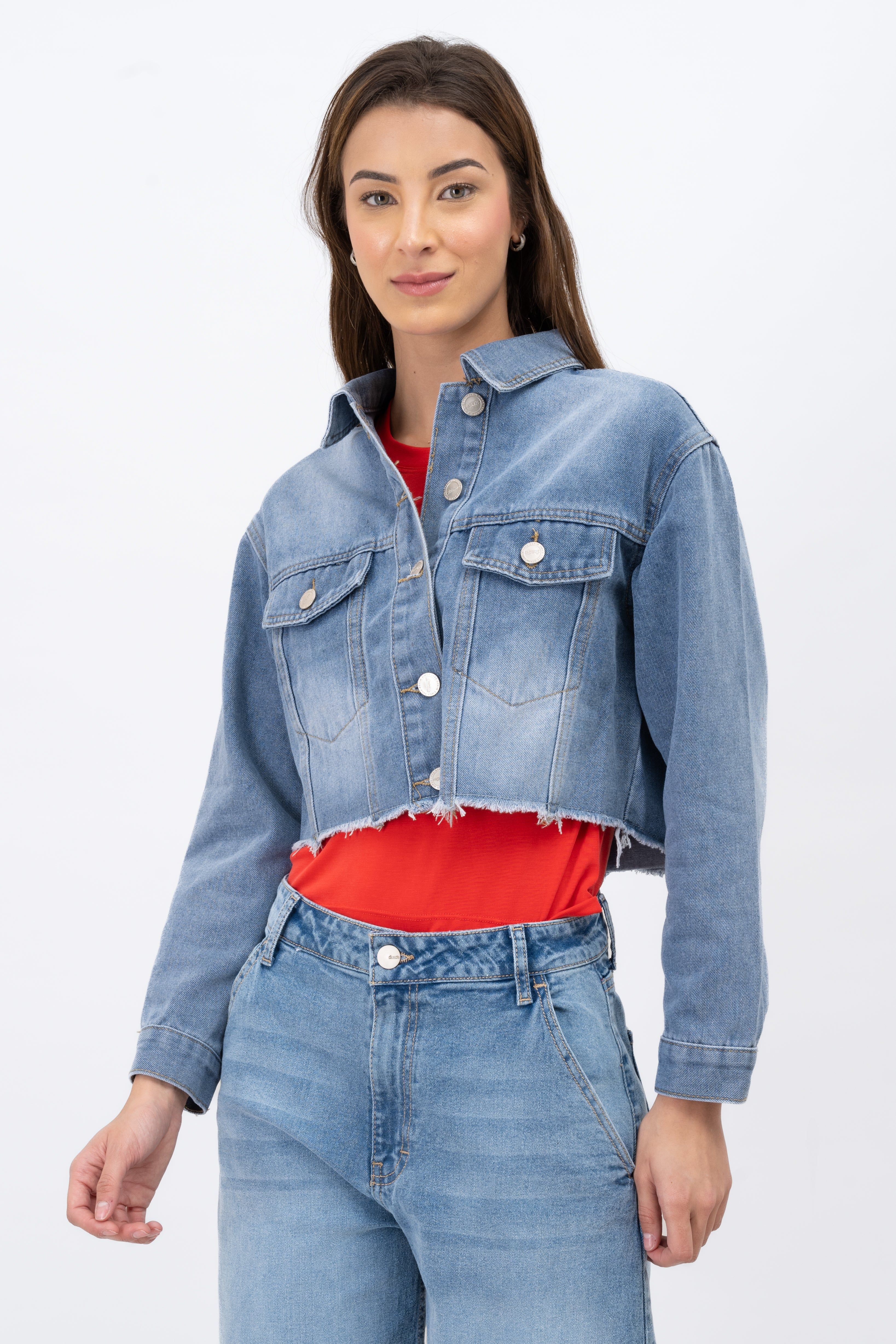 Chamarra Denim Crop sold by Shasa product image thumbnail 2
