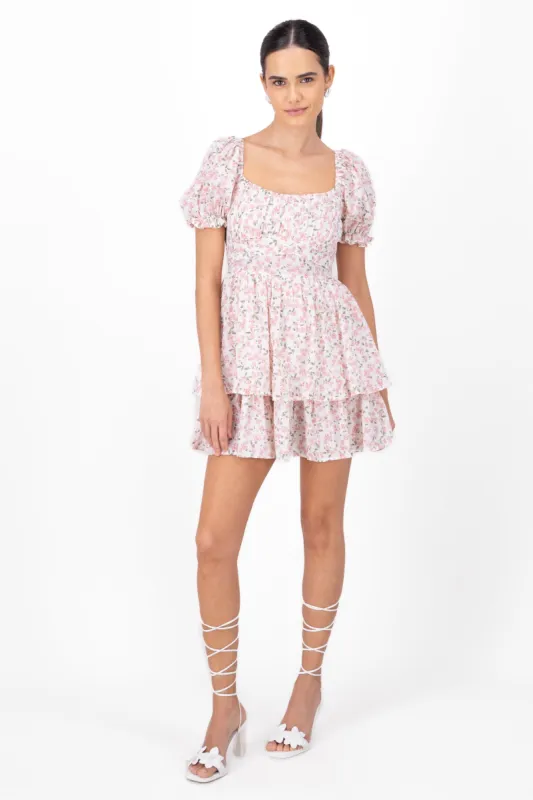 Vestido olanes flores textura sold by Shasa