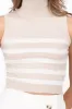 Top tejido acanalado cuello alto sin mangas sold by Shasa