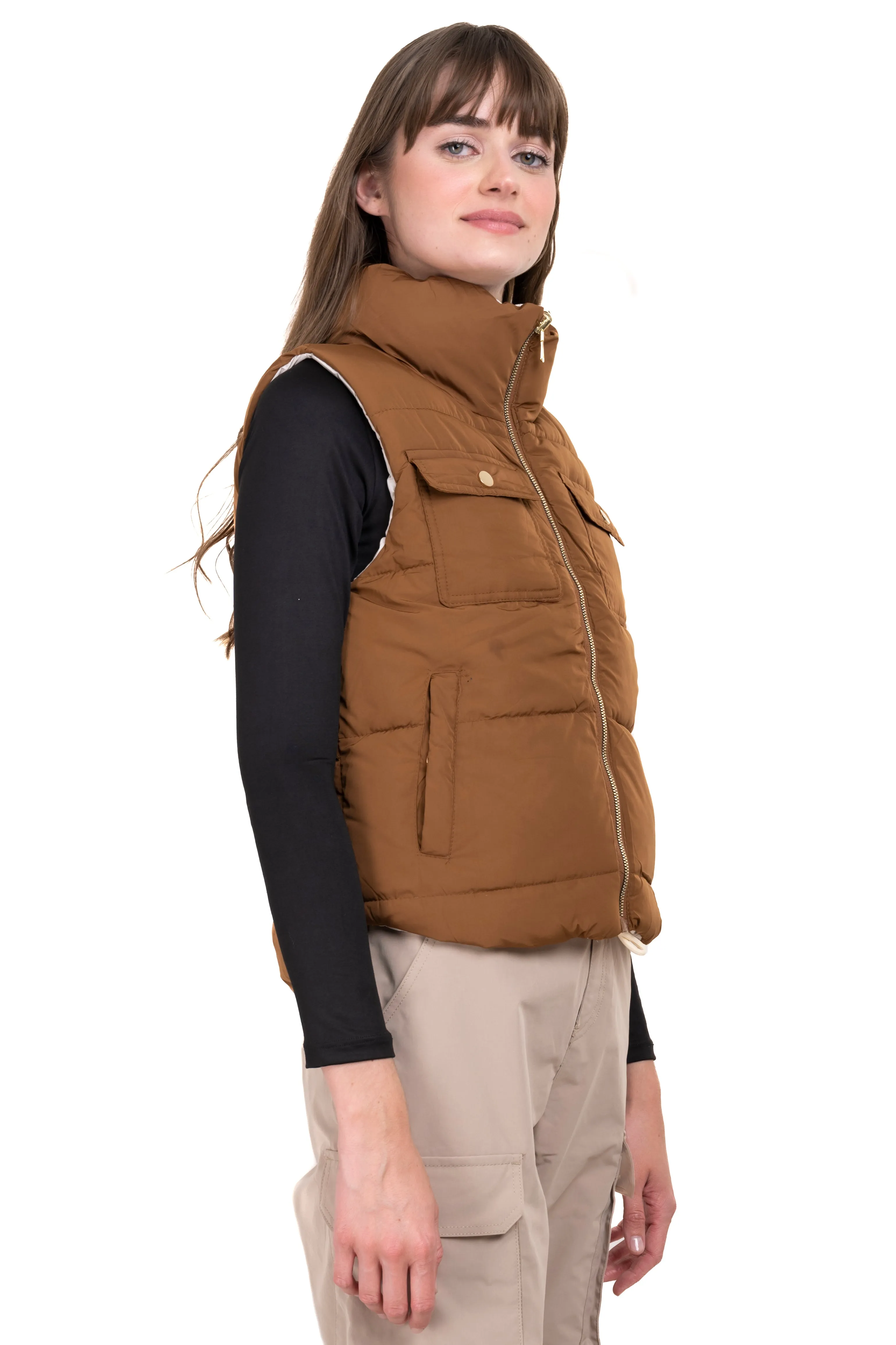 Chaleco capitonado bolsillos cuello alto sold by Shasa product image thumbnail 3