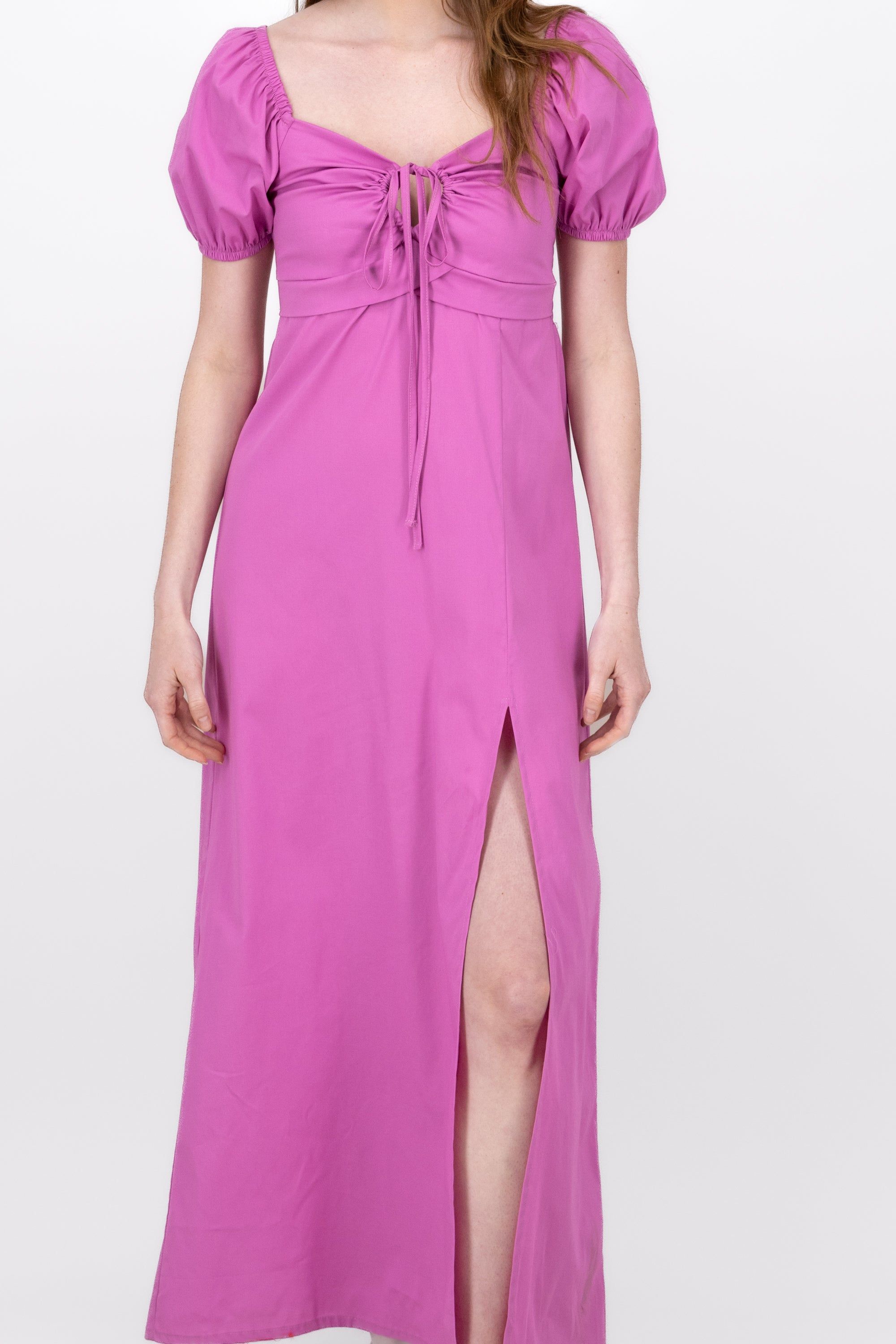 Vestido Maxi Manga Corta Detalle Escote sold by Shasa product image thumbnail 5