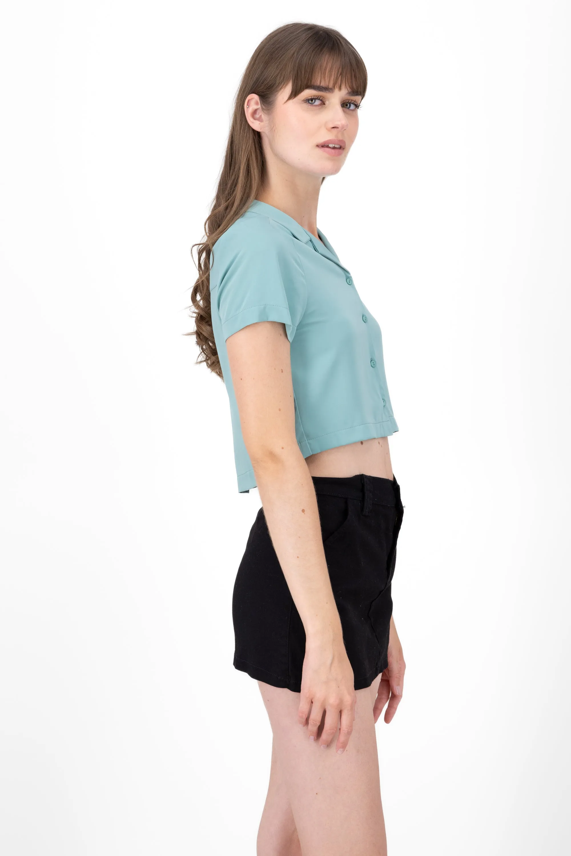 Camisa Crop Amplia Manga Corta sold by Shasa product image thumbnail 3