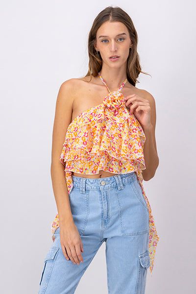 Blusa Halter Olanes Flor sold by Shasa