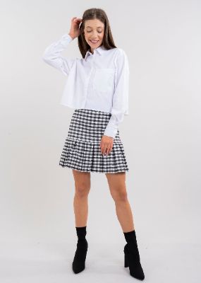 Falda mini detalle inferior tablones sold by Shasa