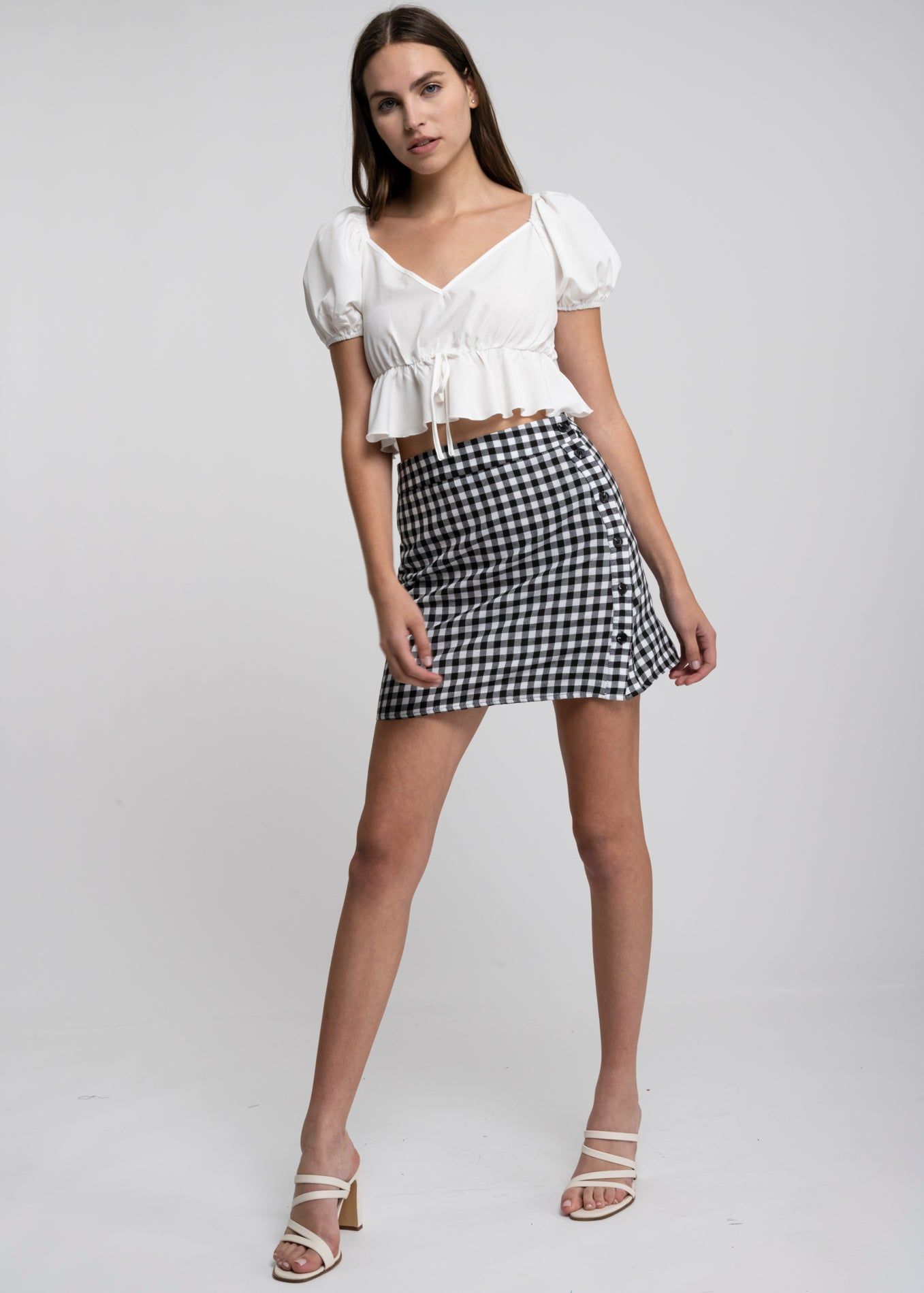 Falda mini cuadros botones sold by Shasa product image thumbnail 5