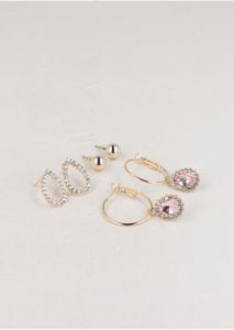 Set 3 Pares Aretes Brillos sold by Shasa