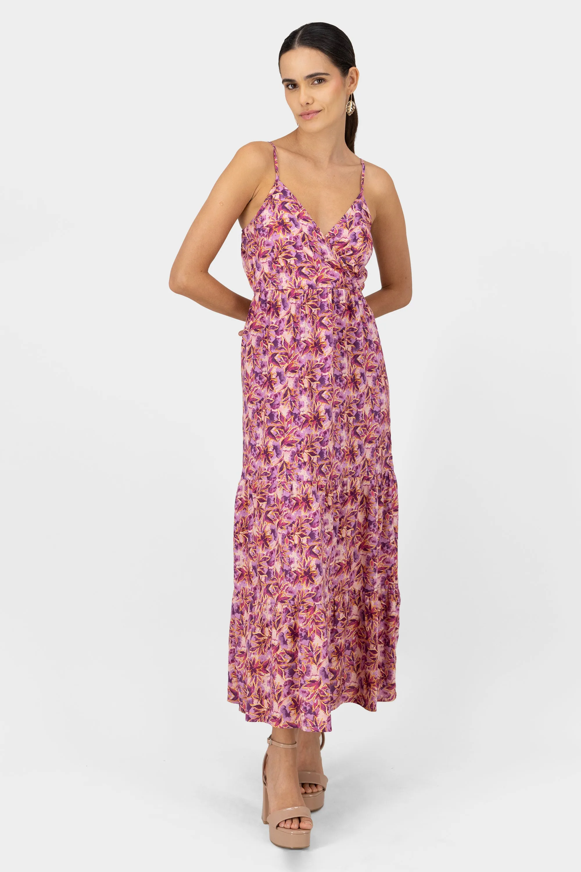 Vestido maxi estampado tropical sold by Shasa