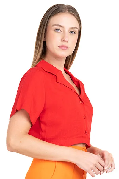 Camisa crop lisa sold by Shasa product image thumbnail 3