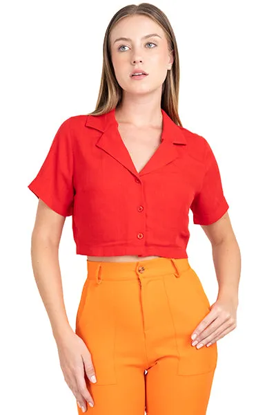 Camisa crop lisa sold by Shasa product image thumbnail 2