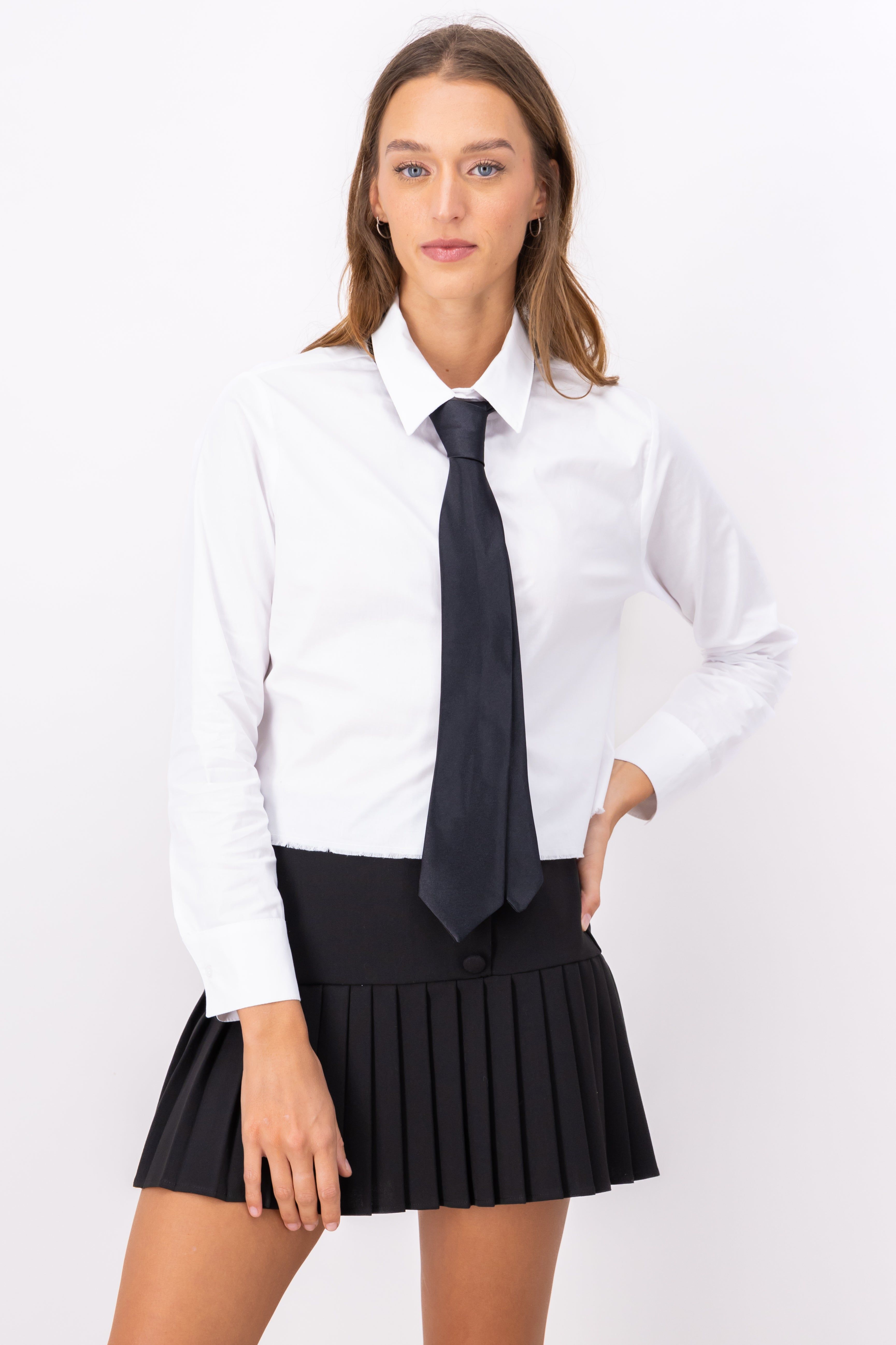 Camisa Crop Corbata sold by Shasa product image thumbnail 2