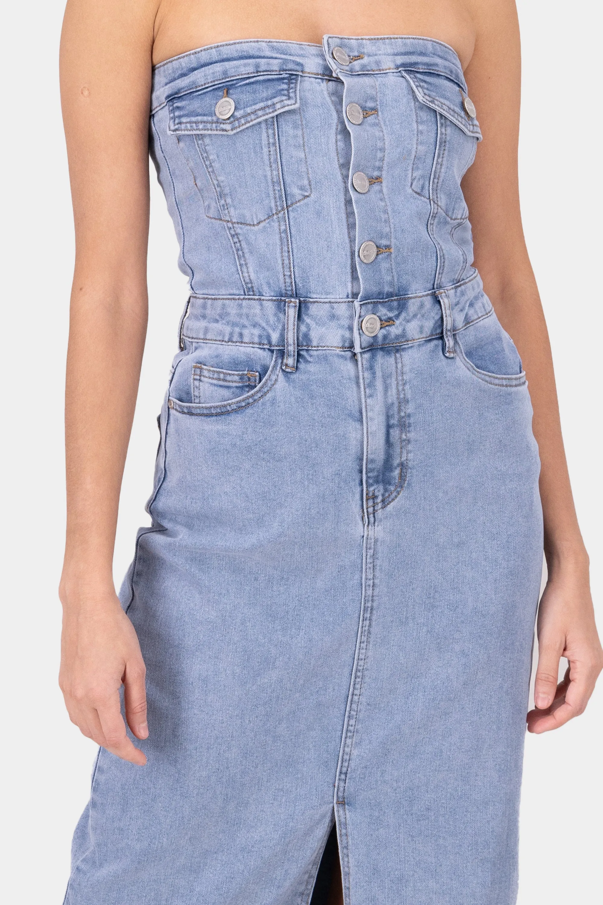 Vestido Denim Strapless sold by Shasa product image thumbnail 5