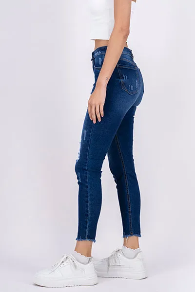 Jeans cintura media destrucciones flecos sold by Shasa product image thumbnail 3