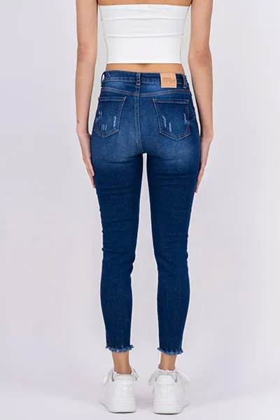 Jeans cintura media destrucciones flecos sold by Shasa product image thumbnail 4