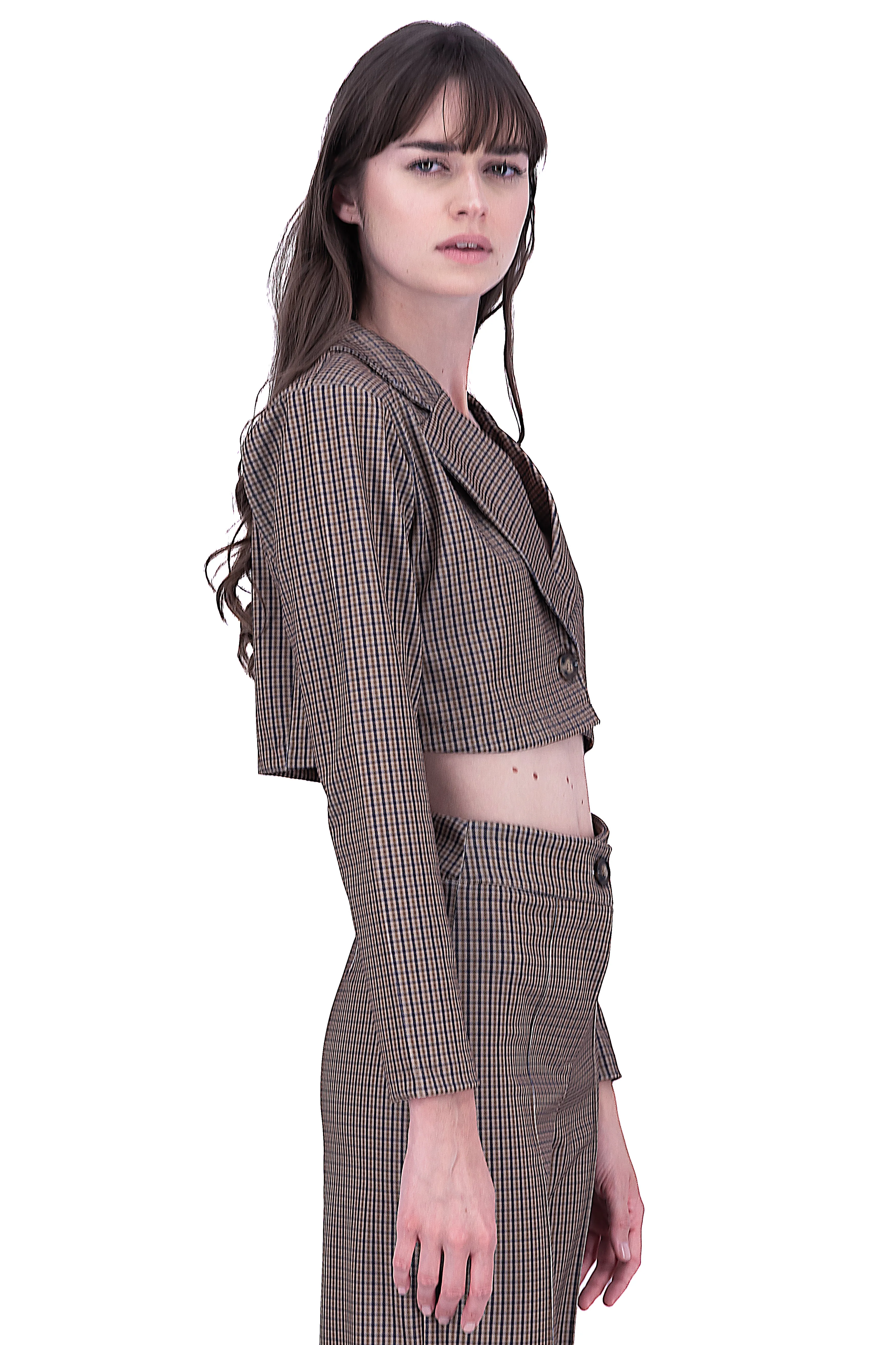 Saco crop amplio cuadros sold by Shasa product image thumbnail 3