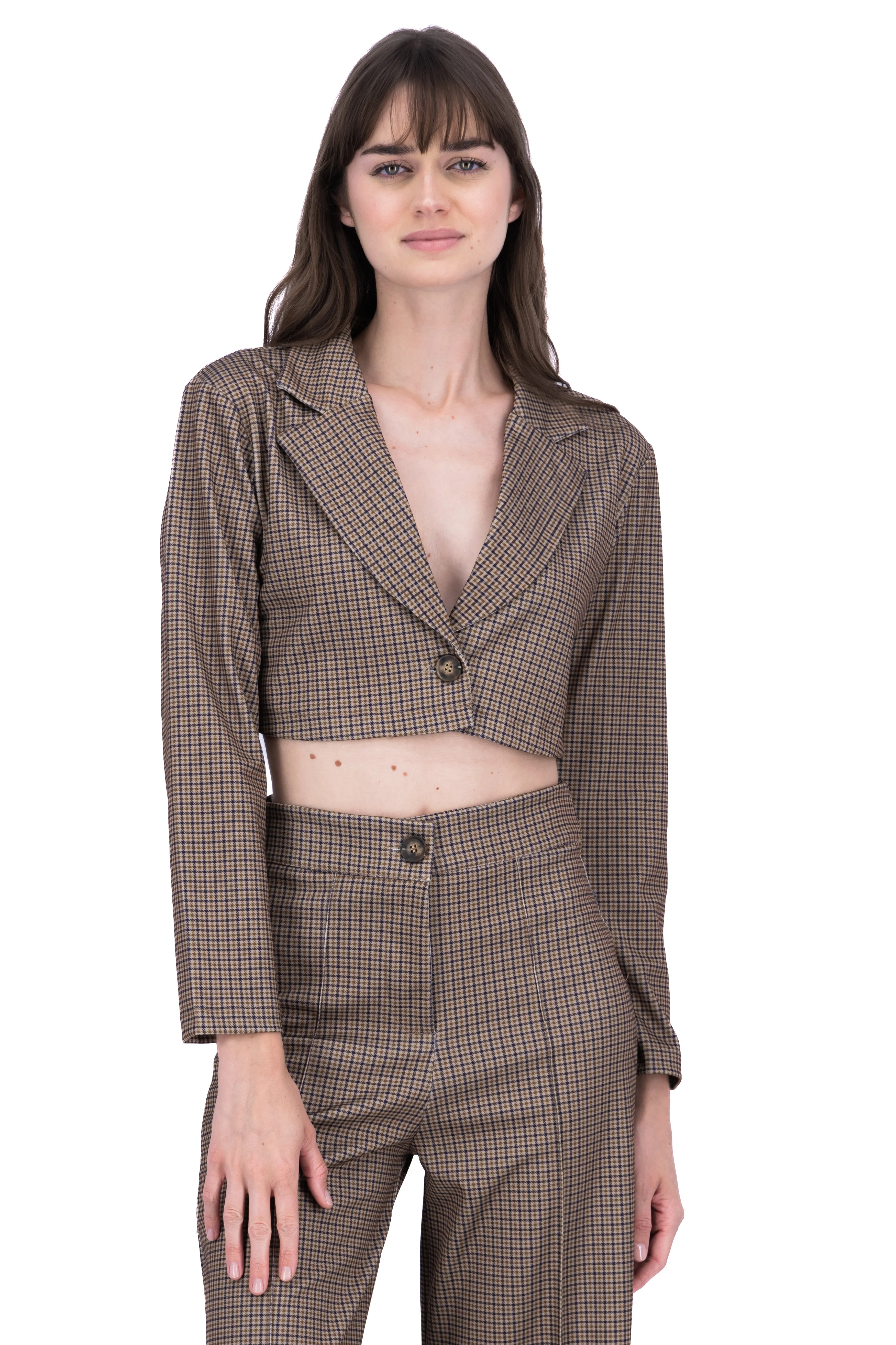 Saco crop amplio cuadros sold by Shasa product image thumbnail 2