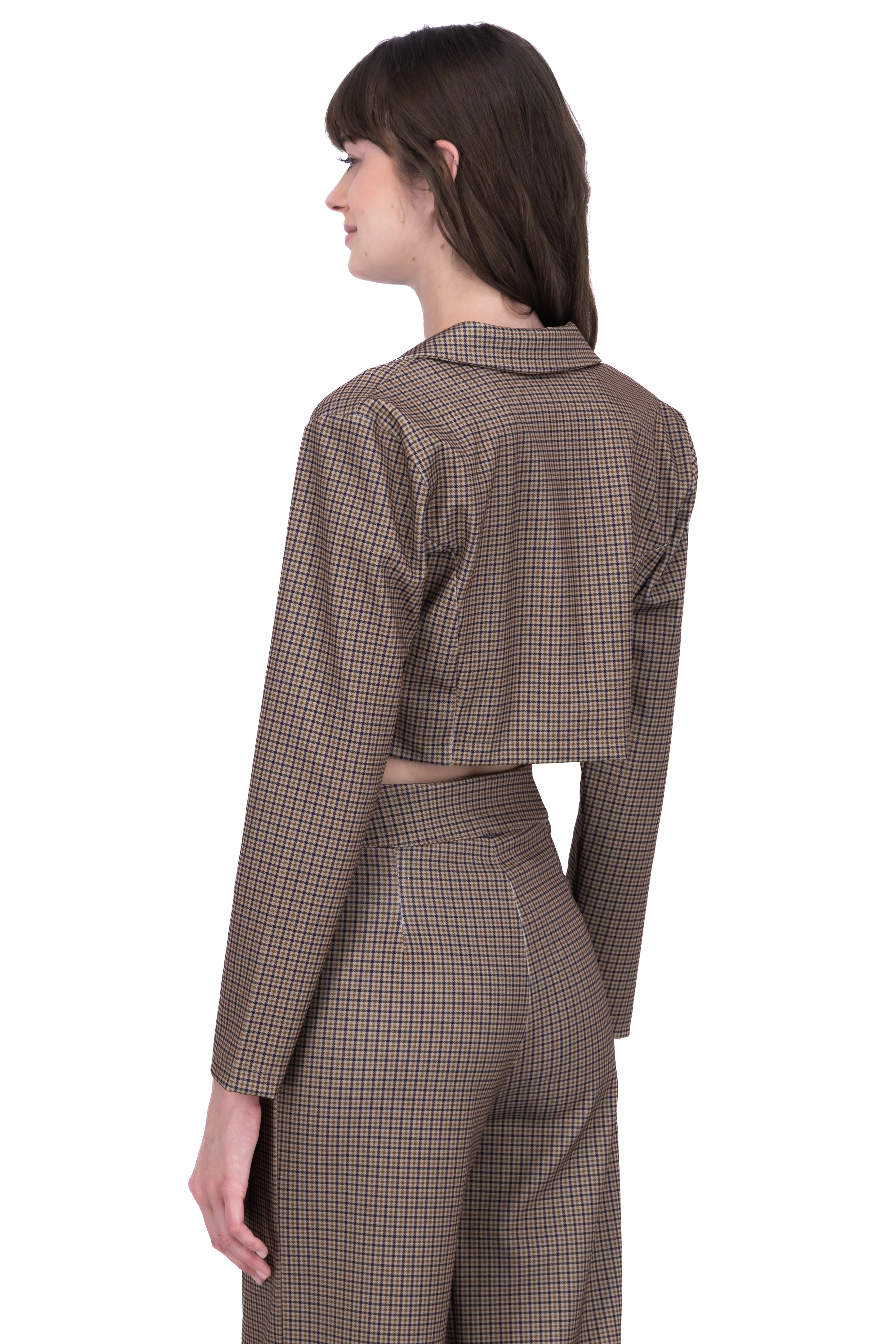 Saco crop amplio cuadros sold by Shasa product image thumbnail 4