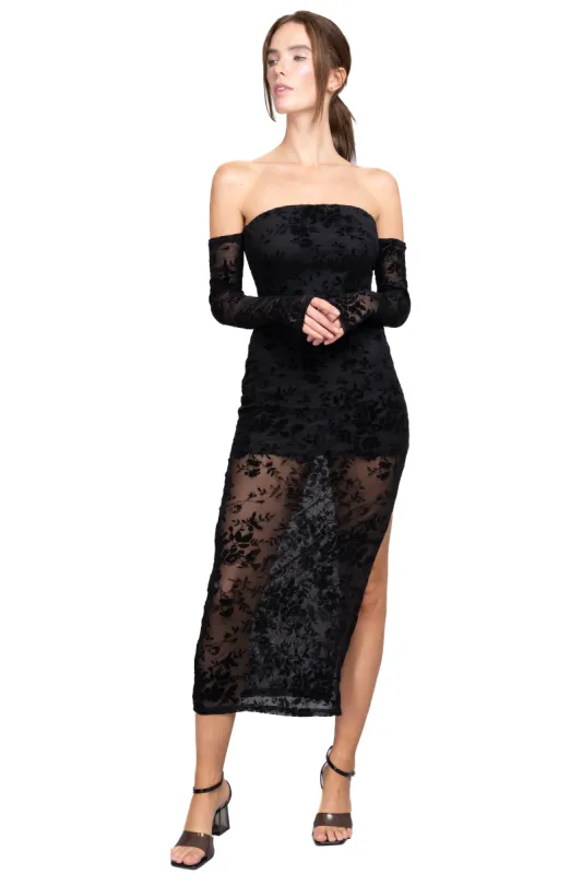 Vestido mesh flock mangas sold by Shasa