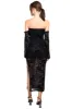 Vestido mesh flock mangas sold by Shasa