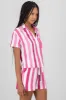 Camisa crop manga corta rayas sold by Shasa