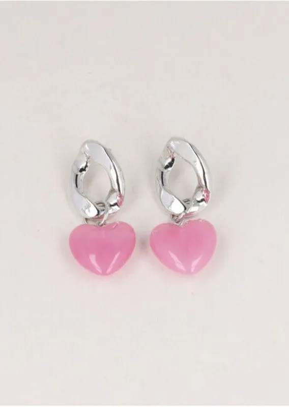 Aretes Corazon Eslabon sold by Shasa