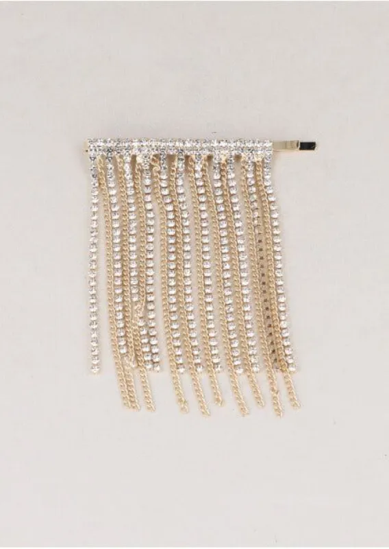 Pasador cadena brillos sold by Shasa