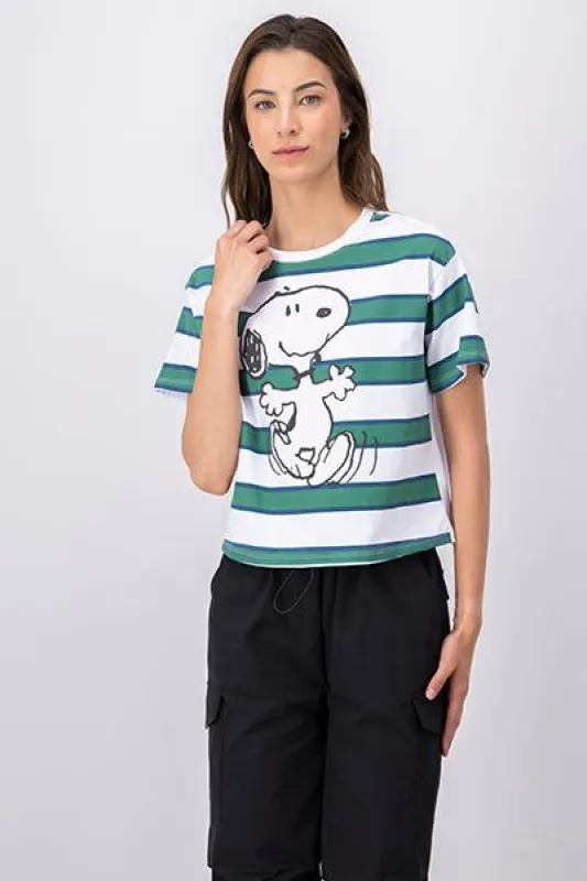 Playera Boxy Snoopy Rayas sold by Shasa