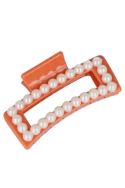 Pinza rectangular perlas sold by Shasa