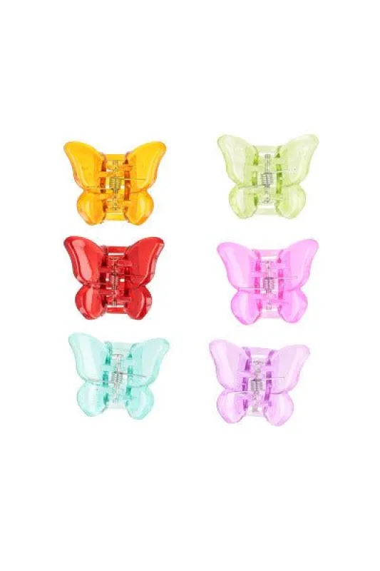 Set 6 pincitas mariposa multicolor sold by Shasa