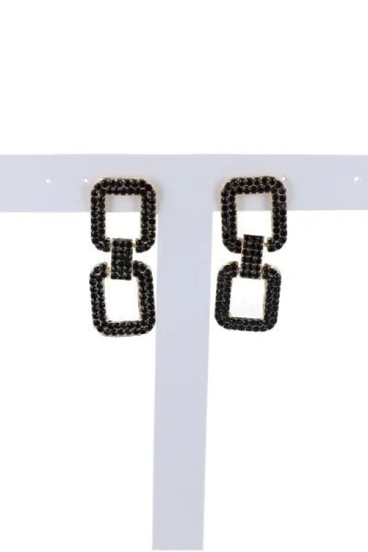 Aretes Eslabon Brillos Color sold by Shasa