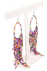 Aretes largos cuentas sold by Shasa