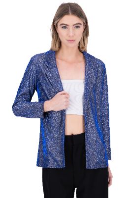 Saco brillos cuello solapa sold by Shasa