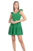 Vestido mini tirantes olanes liso sold by Shasa