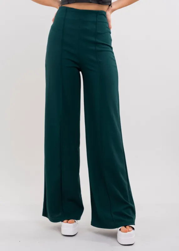 Pantalón Wide Leg Cintura Alta Costuras sold by Shasa