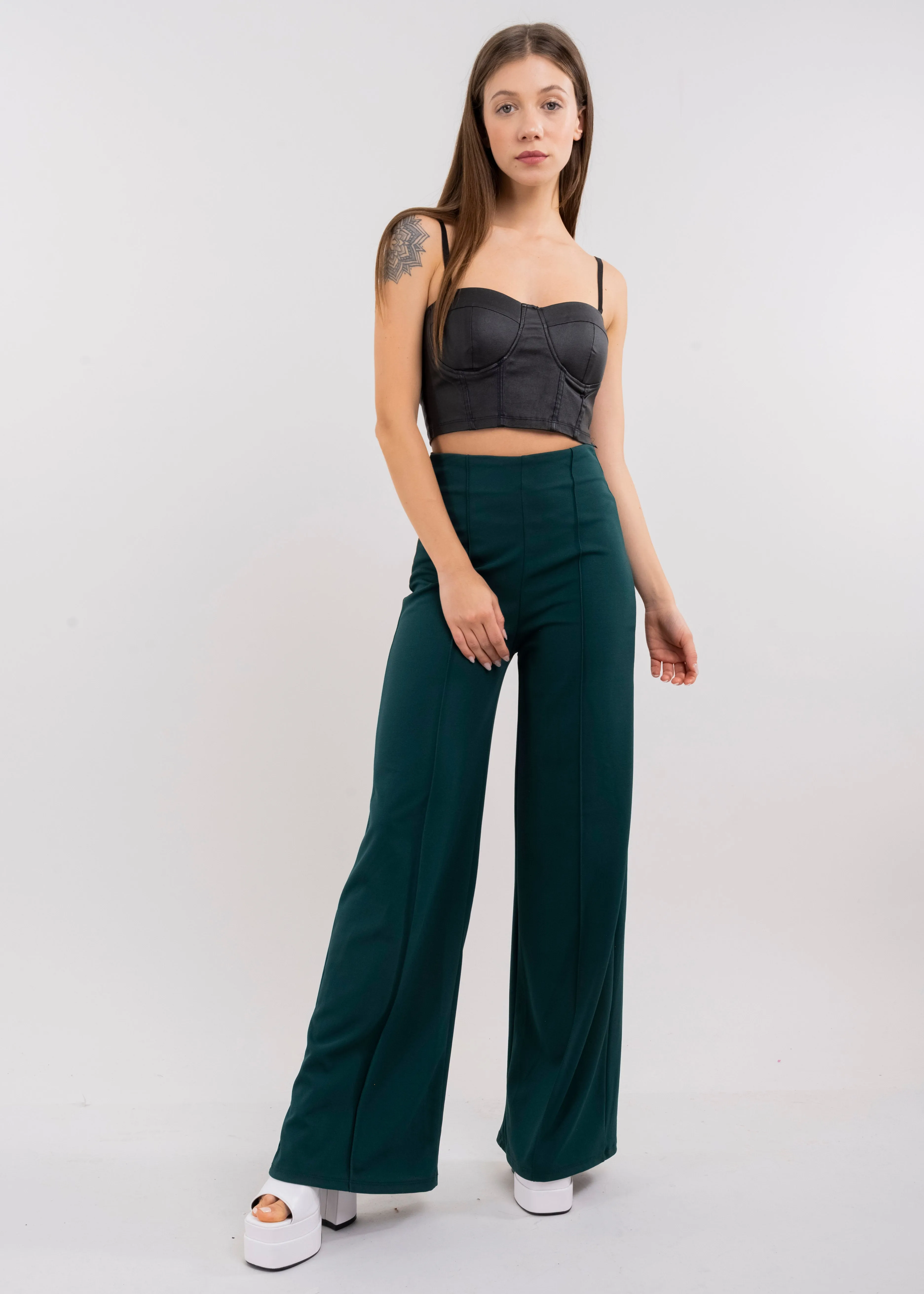 Pantalón Wide Leg Cintura Alta Costuras sold by Shasa product image thumbnail 2