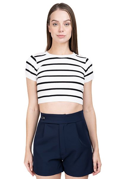 Top Crop Punto Manga Corta Rayas sold by Shasa product image thumbnail 2